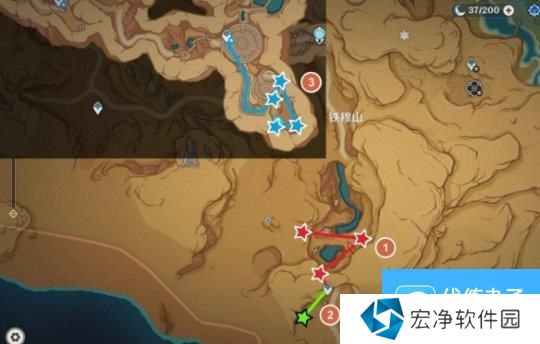 《原神》4.7万相石荒石苍漠南采集路线推荐