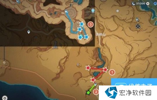 《原神》4.7万相石荒石苍漠南采集路线推荐