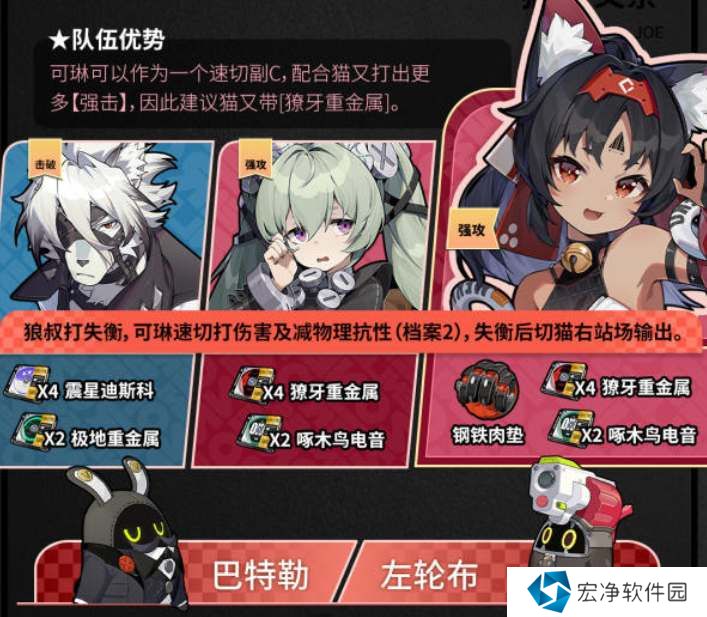 绝区零猫宫又奈配队推荐